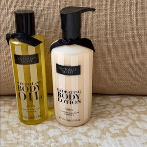 Lot Victoria’s Secret Shea body oil lotion set